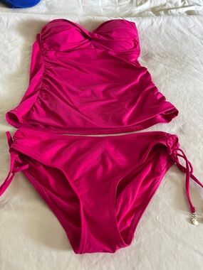 Fuchsia Two-Piece Tankini Set